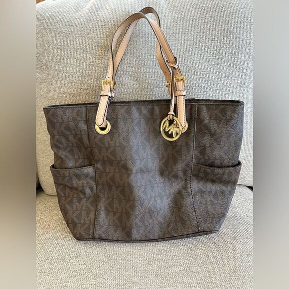 Michael Kors Jet Set Signature Tote Shoulder Bag - Picture 1 of 7